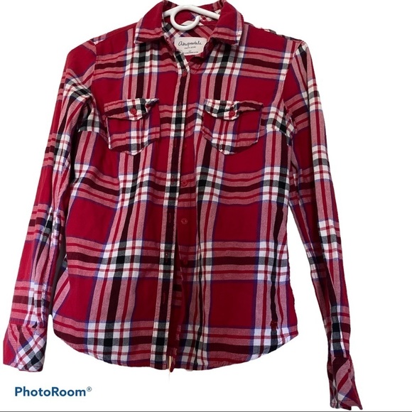 Aeropostale plaid long sleeve  shirt Sz S - Picture 12 of 12